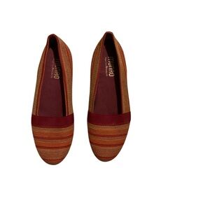 Munro Red and‎ Brown Striped Loafers